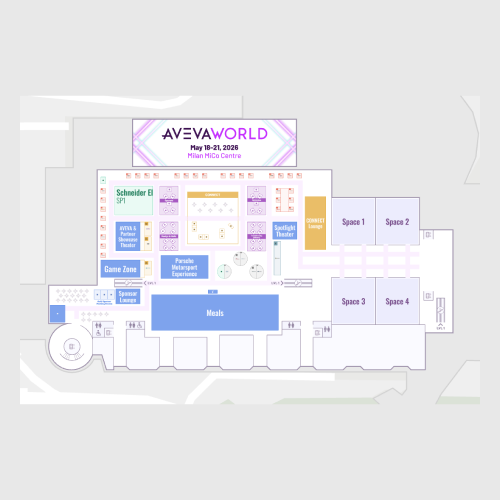 AVEVA World 2026 interactive trade show floor plan